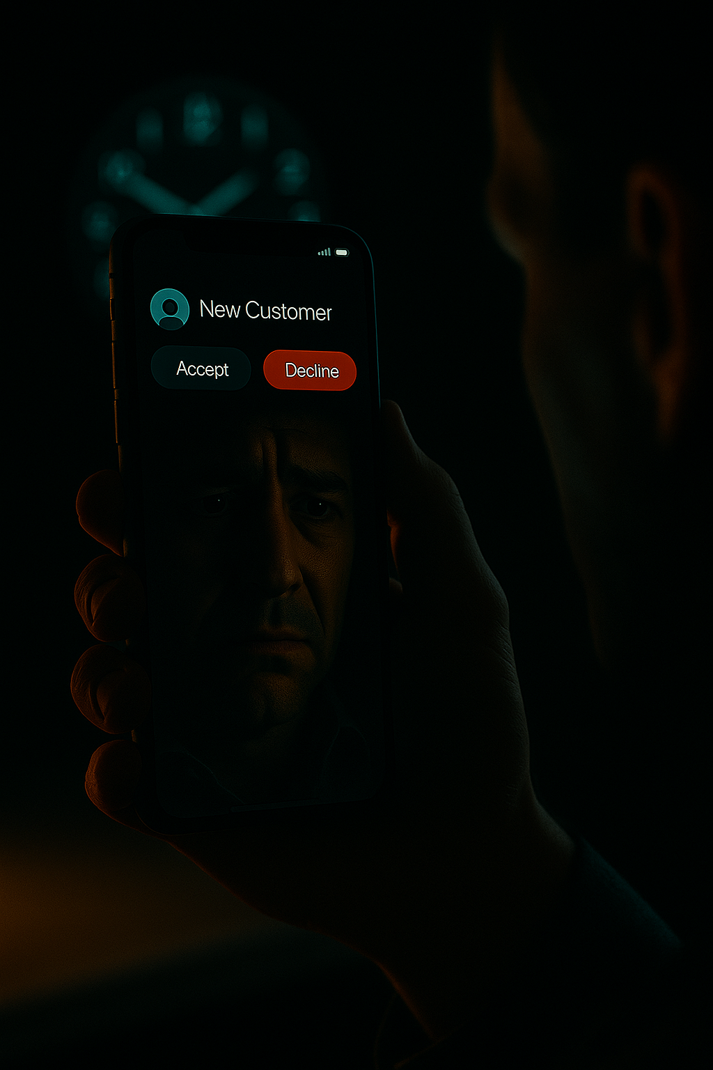 Business owner stressed about missed calls at night