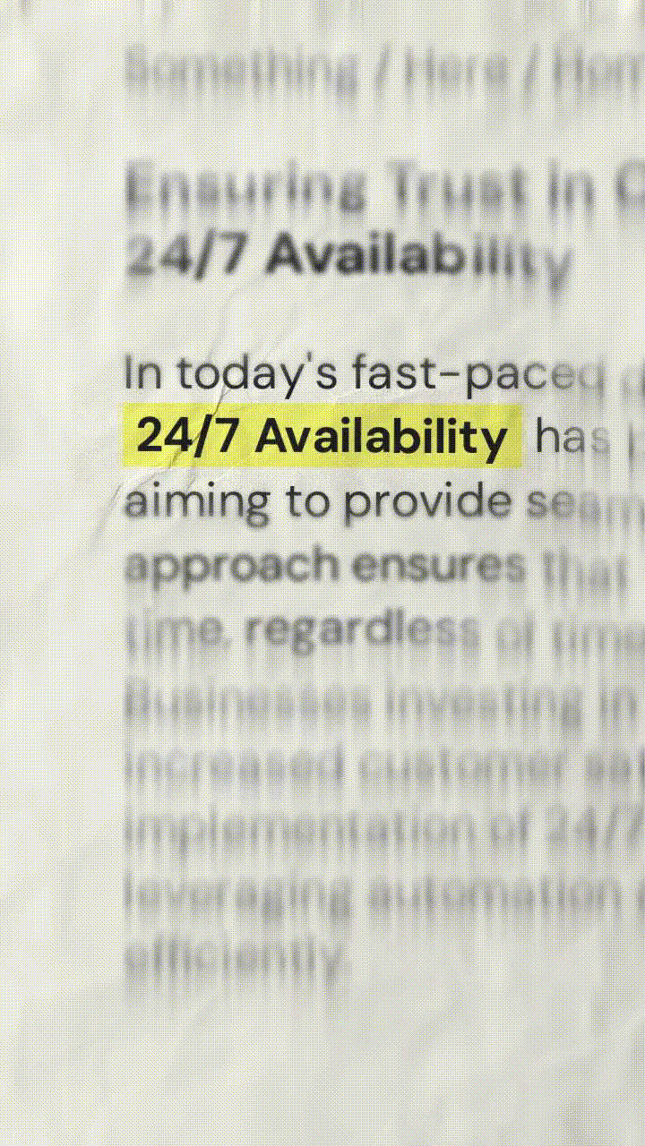 24/7 Availability
